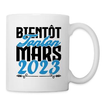 Cadeau Annonce grossesse bientôt Tonton Mars 2023 - Mug blanc - blanc - Droite