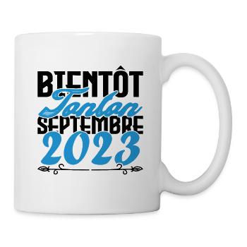 Annonce grossesse. bientôt Tonton Septembre 2023. - Mug blanc - blanc - Droite