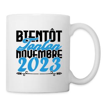 Annonce grossesse. bientôt Tonton Novembre 2023. - Mug blanc - blanc - Droite