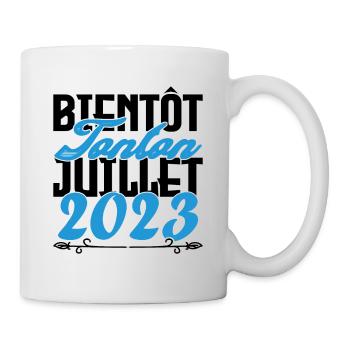 Annonce grossesse. bientôt Tonton Juillet 2023. - Mug blanc - blanc - Droite