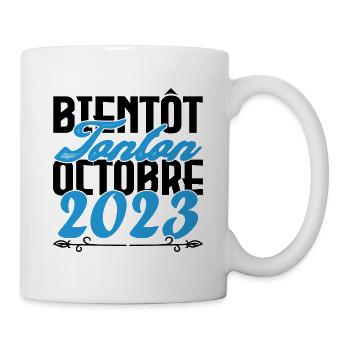 Annonce grossesse. bientôt Tonton Octobre 2023. - Mug blanc - blanc - Droite