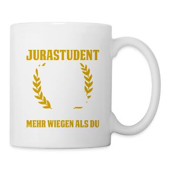 Jurastudent Wenn Deine Lehrbücher Mehr Wiegen Als - Tasse - Weiß - Rechts