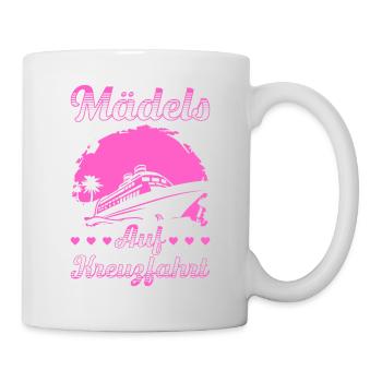 Mädels Auf Kreuzfahrt Kreuzfahrt Urlaub - Tasse - Weiß - Rechts
