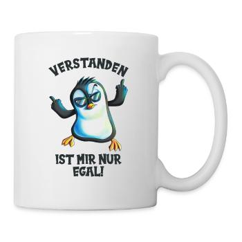 Ich habe das verstanden ist mir nur egal Pinguin - Tasse - Weiß - Rechts