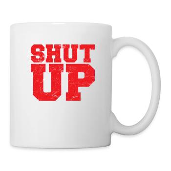 Funny Shut Up Knees Gym Workout Running Training L - Mug - white - Right