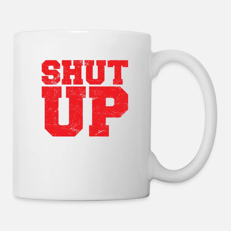 Funny Shut Up Knees Gym Workout Running Training L - Tasse - Weiß