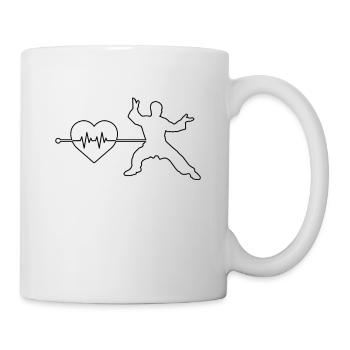 Arts martiaux Battements de cœur - Mug blanc - blanc - Droite