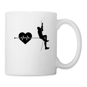 Escalade du rythme cardiaque - Mug blanc - blanc - Droite