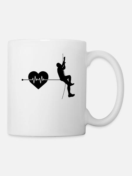 Climbing heartbeat - Mug - white
