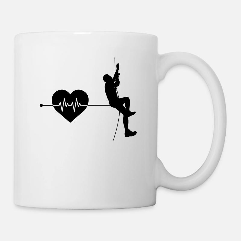 Climbing heartbeat - Mug - white