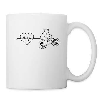 Battements de cœur VTT - Mug blanc - blanc - Droite
