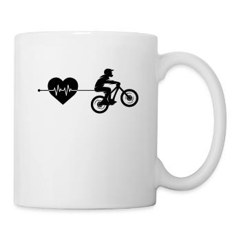 Battement de cœur du VTT - Mug blanc - blanc - Droite