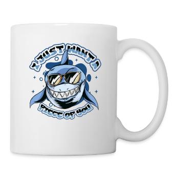 Je veux juste un morceau de toi, requin - Mug blanc - blanc - Droite