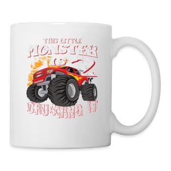 2ème anniversaire plaisante ce petit camion monstre - Mug blanc - blanc - Droite