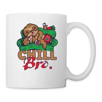 Faultier Chill Bro Das Ist Der Weg - Tasse - Weiß - Rechts