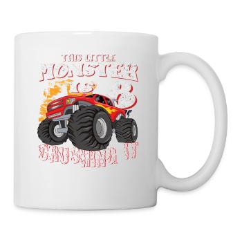 8ème anniversaire plaisante ce petit camion monstre - Mug blanc - blanc - Droite