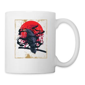 Gothic Skull-Red Moon-Black Crow - Mug - white - Right