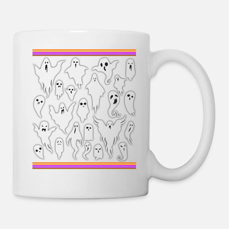 Halloween Theme Cute Ghosts Coffee Lover Mug Gift - Mug - white