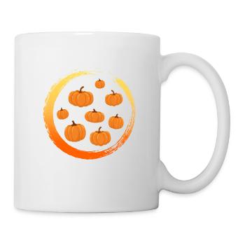 Halloween Thema Süße Kürbisse Hexagon Kaffee - Tasse - Weiß - Rechts