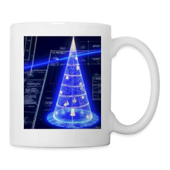 Christmas Christmas Tree Schematic Blueprint - Mug - white - Right
