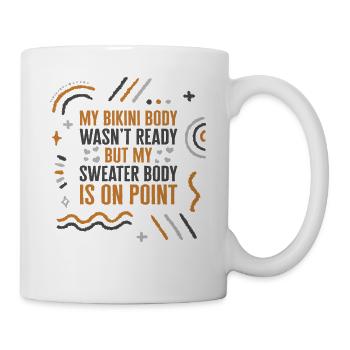 Halloween Mein Bikinikörper war nicht fertig Kaffee - Tasse - Weiß - Rechts