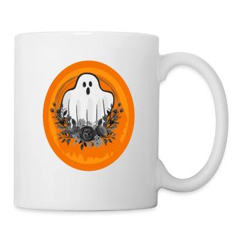 Halloween Theme Cute Ghost Floral Coffee Lover - Mug - white - Right