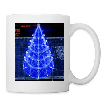 Weihnachten Weihnachtsbaum Schematic Blaupause - Tasse - Weiß - Rechts