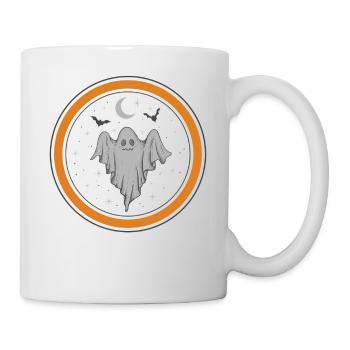Halloween Theme Cute Ghost Bat Coffee Lover Mug - Mug - white - Right