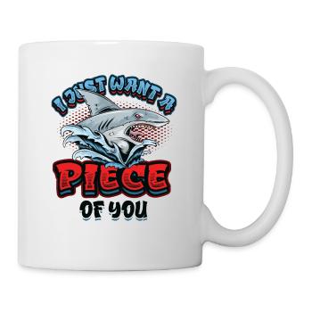 Je veux juste un morceau de toi, requin - Mug blanc - blanc - Droite