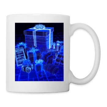 Weihnachten Weihnachtsbaum Schematic Blaupause - Tasse - Weiß - Rechts