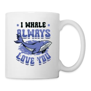 Ich Wal Liebe Dich Immer Blauwal - Tasse - Weiß - Rechts