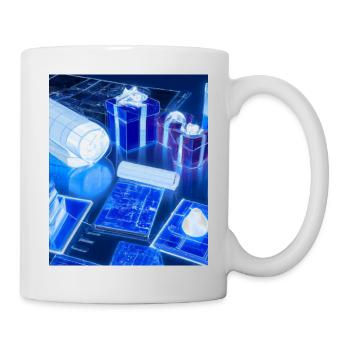 Weihnachten Weihnachtsbaum Schematic Blaupause - Tasse - Weiß - Rechts