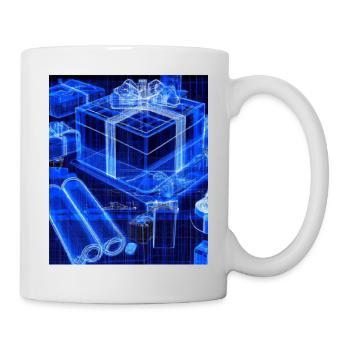 Plan schématique de l’arbre de Noël - Mug blanc - blanc - Droite