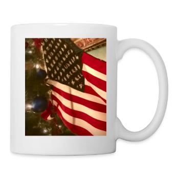 American Christmas Christmas Tree with US - Mug - white - Right