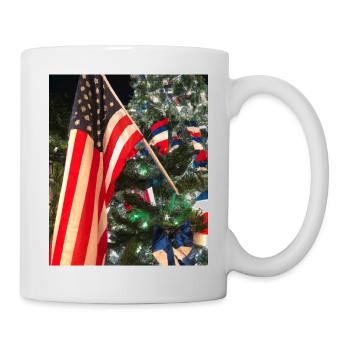 American Christmas Christmas Tree with US - Mug - white - Right