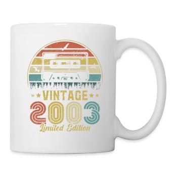 Vintage-Kassette 2003 - Tasse - Weiß - Rechts