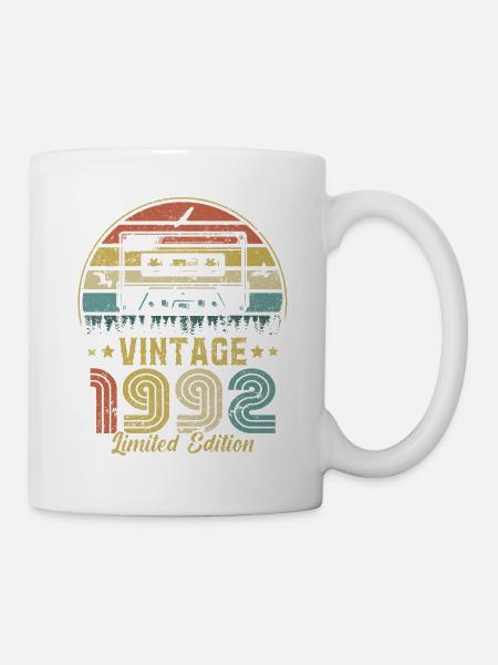 Vintage-Kassette 1992 - Tasse - Weiß