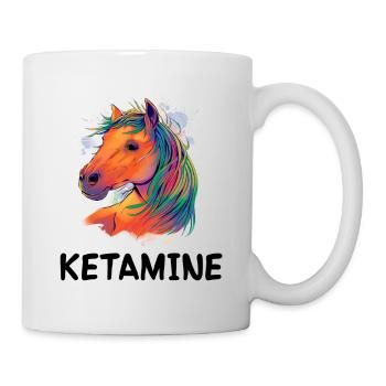 Ketamin Pferd Reiten Mädchen, Das Pony Liebt - Tasse - Weiß - Rechts
