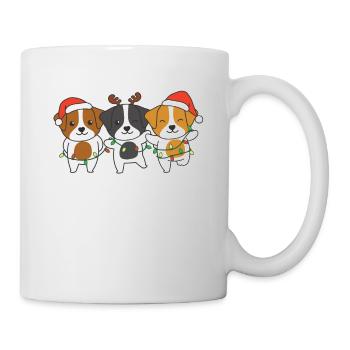 Jack Russell Weihnachten Weihnachtstier süße Hunde - Tasse - Weiß - Rechts