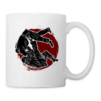 Japanischer Kampfsport Judo - Tasse - Weiß - Rechts