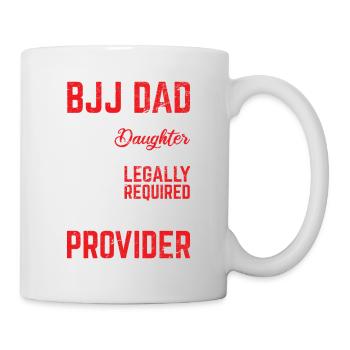 BJJ Dad Protector Funny Brazilian Jiu Jitsu Father - Mug - white - Right