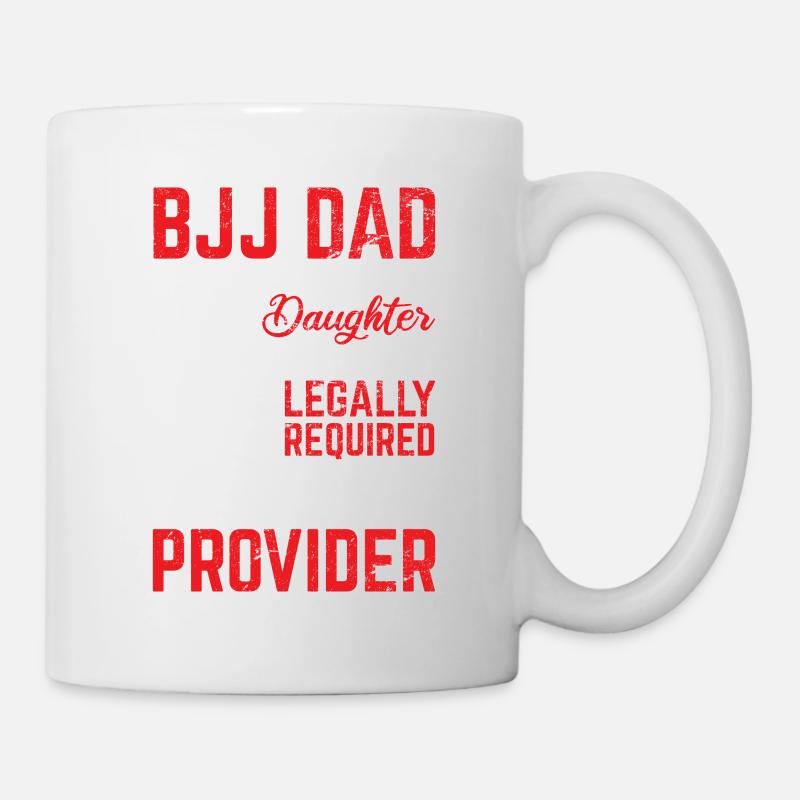 BJJ Dad Protecteur Jiu Jitsu Brésilien Drôle Père - Mug blanc - blanc