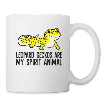 Leopardgeckos sind mein Seelentier - Tasse - Weiß - Rechts