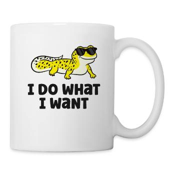 Ich tue, was ich will Reptil Eidechse Leopard - Tasse - Weiß - Rechts