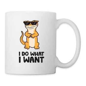 I Do What I Want Reptile Lizard Crested Gecko - Mug - white - Right