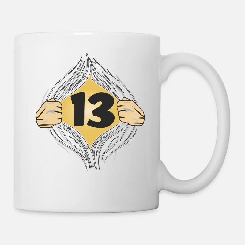 13 HEMD AUFZIEHEN - Tasse - Weiß