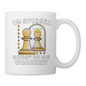 IM SPIEGEL SIEHST DU DIE WAHRHEIT - Tasse - Weiß - Rechts