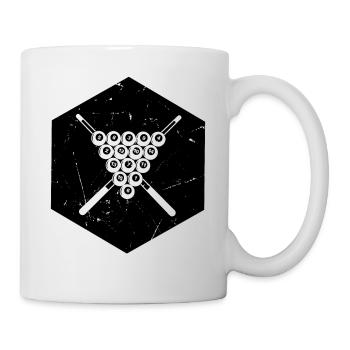 Billiard 8-Ball Pool Billiard - Billiard Player - Tasse - Weiß - Rechts
