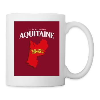 Fier de mes Racines Aquitaine Rouge - Mug blanc - blanc - Droite