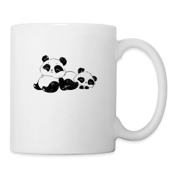 On a dit à l’amant mignon des pandas qu’il y aurait des pandas pa - Mug blanc - blanc - Droite